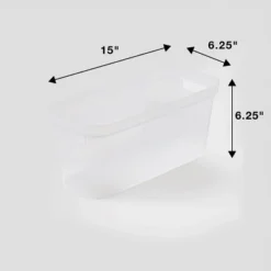 2pk Slim Open Storage Bins Clear - Brightroom™: Stackable Plastic Utility Tubs, 7.1 Volume, Nesting, Spot Clean 7 2pk Slim Open Storage Bins Clear - Brightroom™: Stackable Plastic Utility Tubs, 7.1 Volume, Nesting, Spot Clean -Brightroom Outlet Store GUEST 009171ca f91f 4418 9454 229462699c15