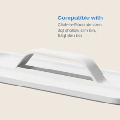 Click In Place Slim Lid With Handle For Plastic Storage Bins Home And Office Organization White- Brightroom™ -Brightroom Outlet Store GUEST 06620b0b b5b6 4445 a4e3 15080544d32d