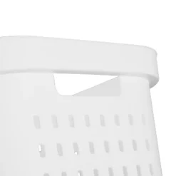 1.5bu Rectangle Modern Laundry Basket - Brightroom™: White Plastic Clothes Basket With Built-In Handles, Medium Size -Brightroom Outlet Store GUEST 0abb0e97 6be7 47a0 87d4 f3a36f00292a