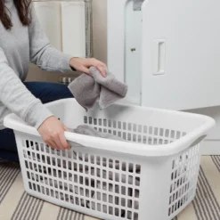 2bu Laundry Basket White - Brightroom™: Portable Plastic Clothes Organizer With Built-In Handles, 70.4L Capacity 9 2bu Laundry Basket White - Brightroom™: Portable Plastic Clothes Organizer With Built-In Handles, 70.4L Capacity -Brightroom Outlet Store GUEST 0ccc29b5 59a8 42fc a4d1 56c41fc99ced