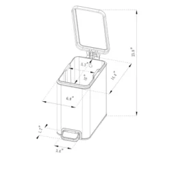 10L Stainless Slim Step Trash Can - Brightroom™ 7 10L Stainless Slim Step Trash Can - Brightroom™ -Brightroom Outlet Store GUEST 10927746 ac0a 4425 b0b7 84003a4c5262
