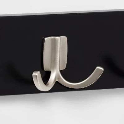 Modern Octopus 4 Rail Nickel Hooks Black - Brightroom™ 2 Modern Octopus 4 Rail Nickel Hooks Black - Brightroom™ - Image 2