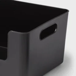 Large Plastic Open Face Pantry Bin Black - Brightroom™: Kitchen Cabinet Organizer, 13"x9.5"x6" Storage Solution -Brightroom Outlet Store GUEST 1f6c6d71 2824 4402 a6ec aa351e7bb93d