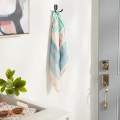 Brightroom Outlet Store 45 Modern Octopus Hook Matte Black - Brightroom™: Cast Aluminum Towel Hook, Powder-Coated, 20lb Capacity