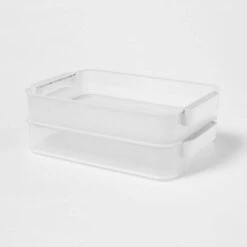 Click In Place 6.7qt Clear Shallow Plastic Storage Bin With White Latch For Home And Office Organization - Brightroom™ -Brightroom Outlet Store GUEST 26e19bcd f9a2 4375 87c1 9d243f92c9d4