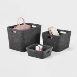 Felt Basket With Stitching - Brightroom™ -Brightroom Outlet Store GUEST 28a9503f a4a1 4ba4 a7de 0e2505b67450