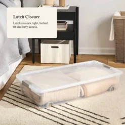 60qt Latching Clear Storage Box With Gray Latches - Brightroom™ -Brightroom Outlet Store GUEST 2bdde76e 1d27 44a4 8644 e41131f5fbd1