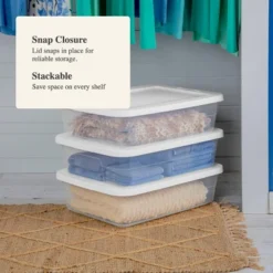 28qt Clear Under Bed Storage Box White - Brightroom™ -Brightroom Outlet Store GUEST 33752212 3bd0 43e7 a857 873cbdc95ff5