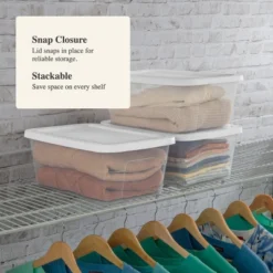 16qt Clear Storage Box With Lid White - Brightroom™ 12 16qt Clear Storage Box With Lid White - Brightroom™ -Brightroom Outlet Store GUEST 3a14a56d 9a77 4e72 b3f6 5d1f80884151