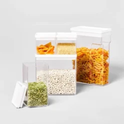 12.6c Tall Rectangle Plastic Food Storage Container - Brightroom: Stackable Cereal & Rice Storage, 8" H -Brightroom Outlet Store GUEST 3ab3dcb9 0183 4302 8946 e180bb55b581 1