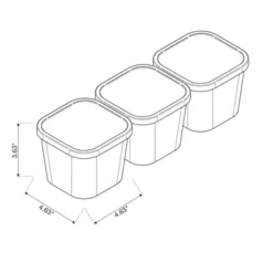 3pk Click In Place 30oz Insert Storage Containers White And Clear - Brightroom™ -Brightroom Outlet Store GUEST 3d758ec2 0d92 4ae3 88c7 4a8958be1fa5