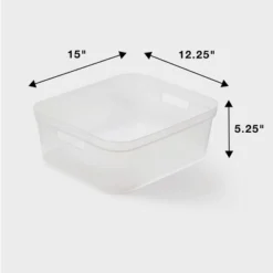 2pk Medium Open Storage Bins Clear - Brightroom™: Plastic Utility Tubs, Portable Universal Storage, 13.2 Volume Capacity 5 2pk Medium Open Storage Bins Clear - Brightroom™: Plastic Utility Tubs, Portable Universal Storage, 13.2 Volume Capacity -Brightroom Outlet Store GUEST 419d1d1c 1fcb 4894 a179 5649851b4eab