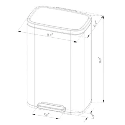 45L Rectangular Step Trash Can - Brightroom™ -Brightroom Outlet Store GUEST 4a2ac669 6c4c 4843 a3d3 992611e508bc