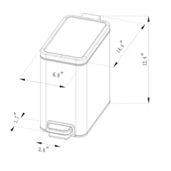 10L Stainless Slim Step Trash Can - Brightroom™ 6 10L Stainless Slim Step Trash Can - Brightroom™ -Brightroom Outlet Store GUEST 50896fbc 9035 4700 ae29 76a3b0122bac