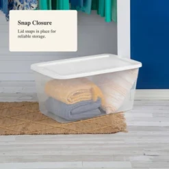 90qt Clear Storage Box White - Brightroom™ -Brightroom Outlet Store GUEST 55870214 4fd9 40d5 b3cc db49b4f1f0b4