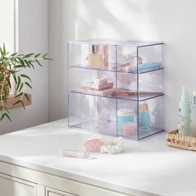Clear Case With Sliding Doors - Brightroom™: Plastic Bath Caddy, Shower Organizer, Over The Door, 12"x6"x12" 1 Clear Case With Sliding Doors - Brightroom™: Plastic Bath Caddy, Shower Organizer, Over The Door, 12"x6"x12"