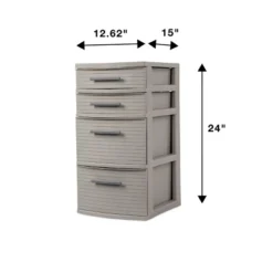 4 Drawer Weave Tower Dark Gray - Brightroom™: Plastic Storage Organizer, Portable Utility Drawers, Universal Storage -Brightroom Outlet Store GUEST 59e61d8d 40ff 45b8 b1f4 8e1d9f284647