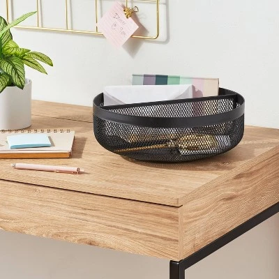 11" Metal Mesh Turn Table Black - Brightroom™: Portable Steel Storage & Organization Bin, No Assembly Required 1 11" Metal Mesh Turn Table Black - Brightroom™: Portable Steel Storage & Organization Bin, No Assembly Required