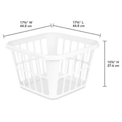 1.25bu Laundry Basket White - Brightroom™: Plastic Clothes Hamper With Built-In Handles, Medium Size, Portable Storage -Brightroom Outlet Store GUEST 653ac7f6 d736 44af 833f 9cb40511fa7e