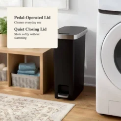 45L Slim Resin Step Trash Can With Stainless Band - Brightroom™ -Brightroom Outlet Store GUEST 684c3acf d74a 42ea 9589 5b05ea649886