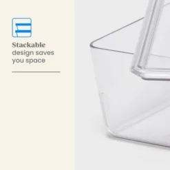 6L Stacking Clear Bin With Lid - Brightroom™: PET Material, Stackable Storage For Crafts & Cleaning Supplies -Brightroom Outlet Store GUEST 6b3a888c a2dd 4416 a6f3 4fe3a6af7df2