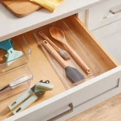 Brightroom Outlet Store 20 6"x15" Drawer Flatware Organizer - Brightroom™: Clear PETG, In-Drawer Kitchen Storage, Contemporary Style
