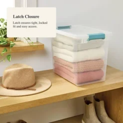 27qt Deep Storage Bin Clear With Latches - Brightroom™ -Brightroom Outlet Store GUEST 73a48fb7 940c 4bc0 98d8 2da64ce7cc15