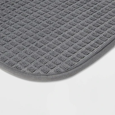 18"x 24" Drying Mat Dark Gray - Brightroom™: Polyester Dish Mat, Machine Washable 2 18"x 24" Drying Mat Dark Gray - Brightroom™: Polyester Dish Mat, Machine Washable - Image 2