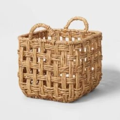 Twisted Open Checkered Weave Milk Crate Natural - Brightroom™ -Brightroom Outlet Store GUEST 7cdb0b06 63dd 4c9e 9054 23599ff003c3