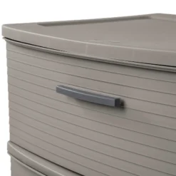 3 Drawer Wide Tower Dark Gray - Brightroom™: Plastic Storage Drawers, Portable Universal Storage, No Assembly Required -Brightroom Outlet Store GUEST 805b3ceb 3069 4c2f 8b6c e548d8d23107