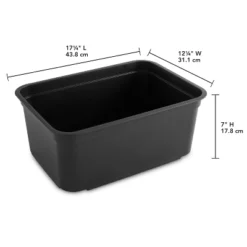 Folio Heavy Duty Storage Bin - Brightroom™: Black Plastic, Stackable, Portable, Universal Storage, 18.6 Volume Capacity -Brightroom Outlet Store GUEST 816e71c3 030d 4166 abad e1eb1be7214f