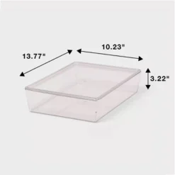 6L Stacking Clear Bin With Lid - Brightroom™: PET Material, Stackable Storage For Crafts & Cleaning Supplies -Brightroom Outlet Store GUEST 83c1b48c 9969 4396 8a0e 3b3350431ffc