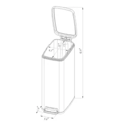 45L Slim Step Trash Can - Brightroom™ -Brightroom Outlet Store GUEST 869a5ad1 0687 49c5 986b a36d11f424d8