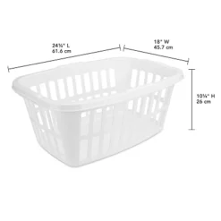 1.5bu Laundry Basket White - Brightroom™: Large Portable Clothes Hamper With Built-In Handles, 52.8L Capacity -Brightroom Outlet Store GUEST 9032ea0a b7c1 4510 bfba 7ada4e7f96fc