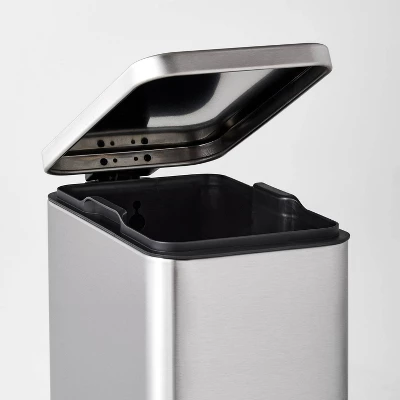 10L Stainless Slim Step Trash Can - Brightroom™ 2 10L Stainless Slim Step Trash Can - Brightroom™ - Image 2