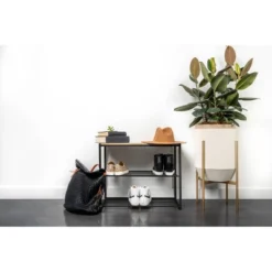 3 Tier Shoe Rack Black Metal With Natural Wood - Brightroom™ -Brightroom Outlet Store GUEST 98afcc63 2d71 499c 8617 9ae2ecd81e5d