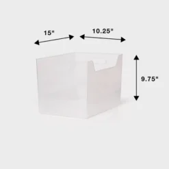 XL Multipurpose Storage Bin Clear - Brightroom™: Polypropylene Utility, 1499 Volume, 9.75" H, 15" W, 10.25" D -Brightroom Outlet Store GUEST 9b2ee6c7 1f9b 4d9b 8f51 e3f0952399f9
