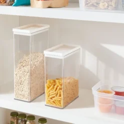 4.3qt Plastic Food Storage Canister - Brightroom™: Kitchen Organization, Clear Pantry Canister