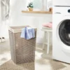 Twisted Rope Hamper Gray - Brightroom™: Open-Top Laundry Storage With Removable Liner, Metal Frame, Ethical Handcraft