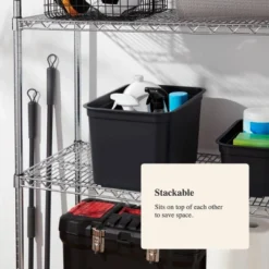 26.2qt Heavy Duty Storage Bin - Brightroom™: Black Plastic, Stackable & Portable, Universal Storage Solution 9 26.2qt Heavy Duty Storage Bin - Brightroom™: Black Plastic, Stackable & Portable, Universal Storage Solution -Brightroom Outlet Store GUEST a8ee8675 23e8 46ff 8b08 25af49e86b6d