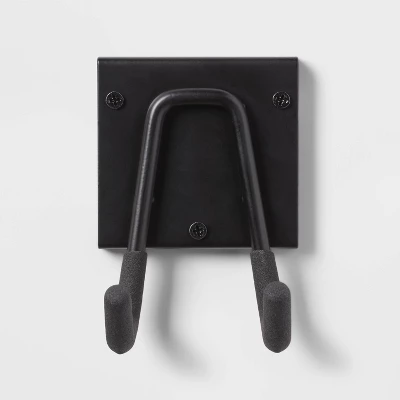 Multi-Purpose Short Garage Tool Hook - Brightroom™: Steel Utility Storage Rack, Black, 30lb Capacity, Powder-Coated Finish 2 Multi-Purpose Short Garage Tool Hook - Brightroom™: Steel Utility Storage Rack, Black, 30lb Capacity, Powder-Coated Finish - Image 2