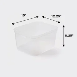 Large Open Storage Bin Clear - Brightroom™: Plastic, Portable, Nesting, Universal Storage, 20.4 Volume, 15x12.25x8.25 5 Large Open Storage Bin Clear - Brightroom™: Plastic, Portable, Nesting, Universal Storage, 20.4 Volume, 15x12.25x8.25 -Brightroom Outlet Store GUEST ae6a255b 79f2 41bd a01d f31e54347a04