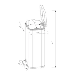 45L Rectangular Step Trash Can - Brightroom™ -Brightroom Outlet Store GUEST bc44a777 3ad8 456c b42b 05cf0b17d67c