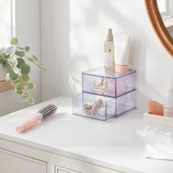 Clear Stackable Drawer - Brightroom™: Plastic Shower Organizer & Bath Caddy, 6"x6"x6"