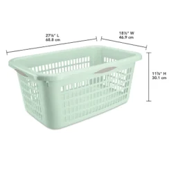 2bu Laundry Basket Green - Brightroom™: Portable Plastic Clothes Organizer With Built-In Handles, 70.4L Capacity -Brightroom Outlet Store GUEST bf6d6838 7b62 4ace b231 ccf3540e846b