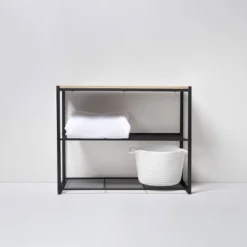 3 Tier Shoe Rack Black Metal With Natural Wood - Brightroom™ -Brightroom Outlet Store GUEST c136b996 a47b 4cd3 9536 a26df1deb6a1