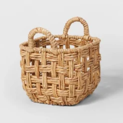 Twisted Open Checkered Weave Milk Crate Natural - Brightroom™ -Brightroom Outlet Store GUEST c73b6fc8 7d7f 4276 bc5a 71780c6e1456