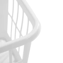 1.25bu Laundry Basket White - Brightroom™: Plastic Clothes Hamper With Built-In Handles, Medium Size, Portable Storage -Brightroom Outlet Store GUEST c75b598d e861 4b67 972a 990b3e24858f