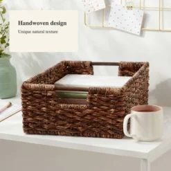 Woven Abaca Folio Bin - Brightroom™: Handwoven Brown Storage Basket, Rectangle, Lacquered Finish, Ethical Handcraft 5 Woven Abaca Folio Bin - Brightroom™: Handwoven Brown Storage Basket, Rectangle, Lacquered Finish, Ethical Handcraft -Brightroom Outlet Store GUEST c82c18cf 9f67 43f8 9b53 8b2a0b548aaf
