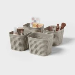4pk Wave Decorative Basket Mini Gray - Brightroom™ -Brightroom Outlet Store GUEST cf9f0926 ad9e 4790 bb70 835c264b6735